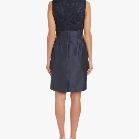 Tahari Scoop Neck Embroidered Sheath Dress - Picture 2 of 8